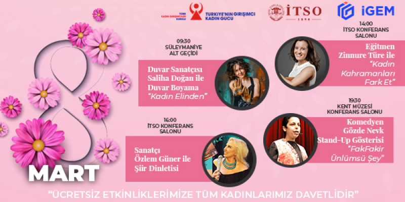 8 Mart Dünya Kadınlar Günü Kutlama Programları